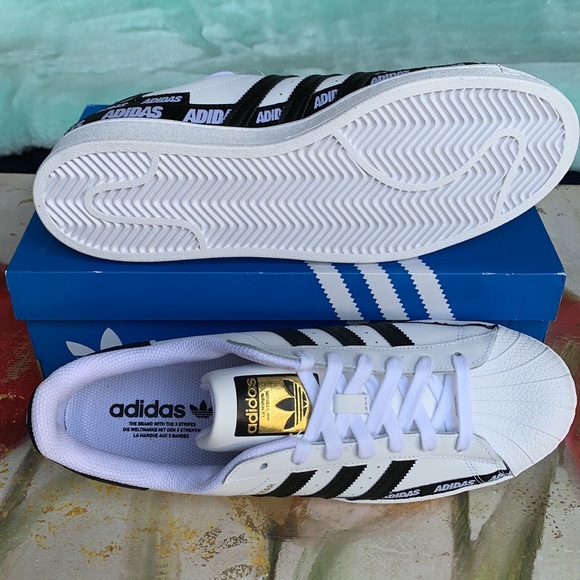 ADIDAS SUPERSTAR FTWWHT/CBLACK/GOLDMT MENS - Picture 6 of 16